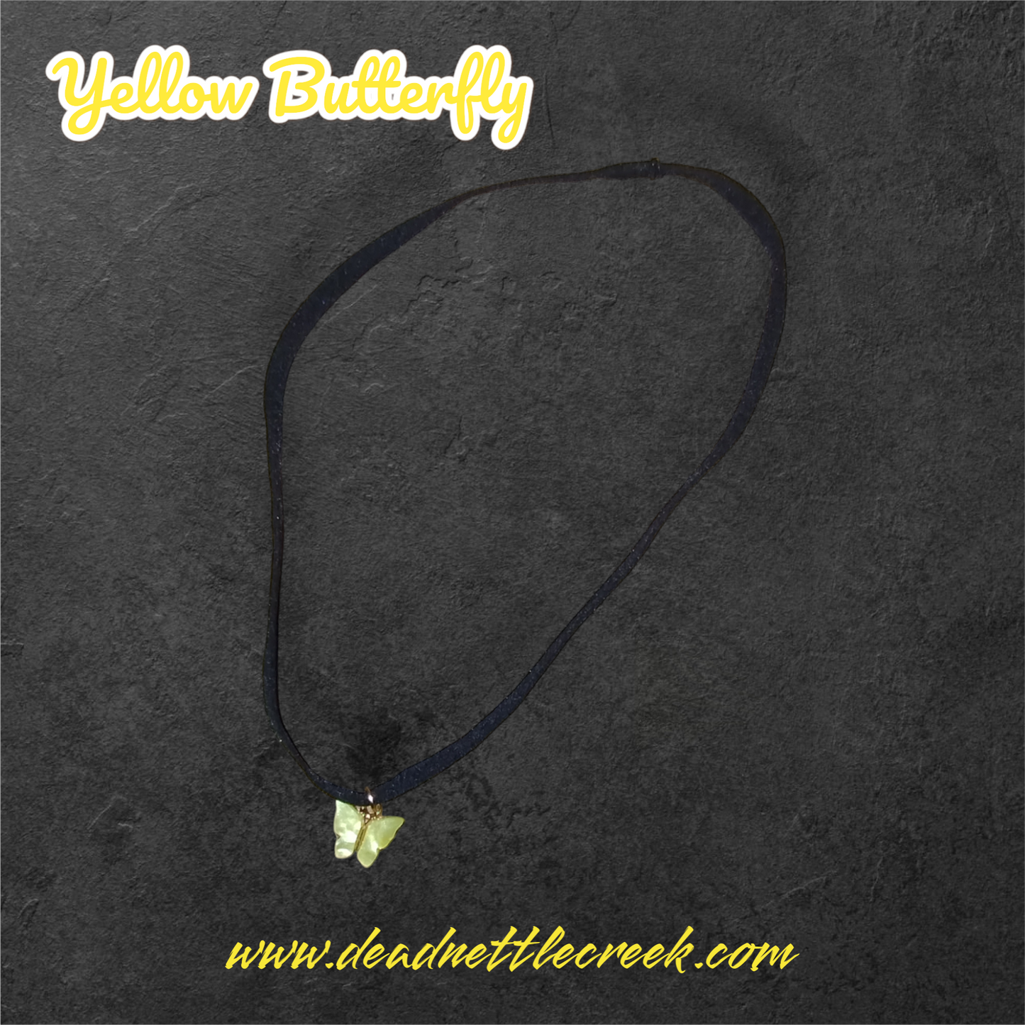 Golden yellow Butterfly Choker